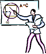 Math teacher at blackboard GIF