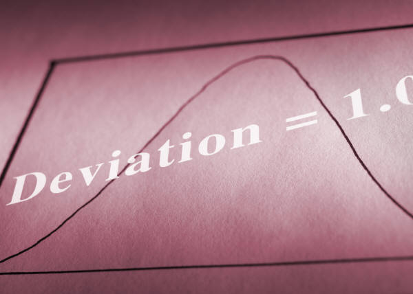 Statistics represented by Deviation graph