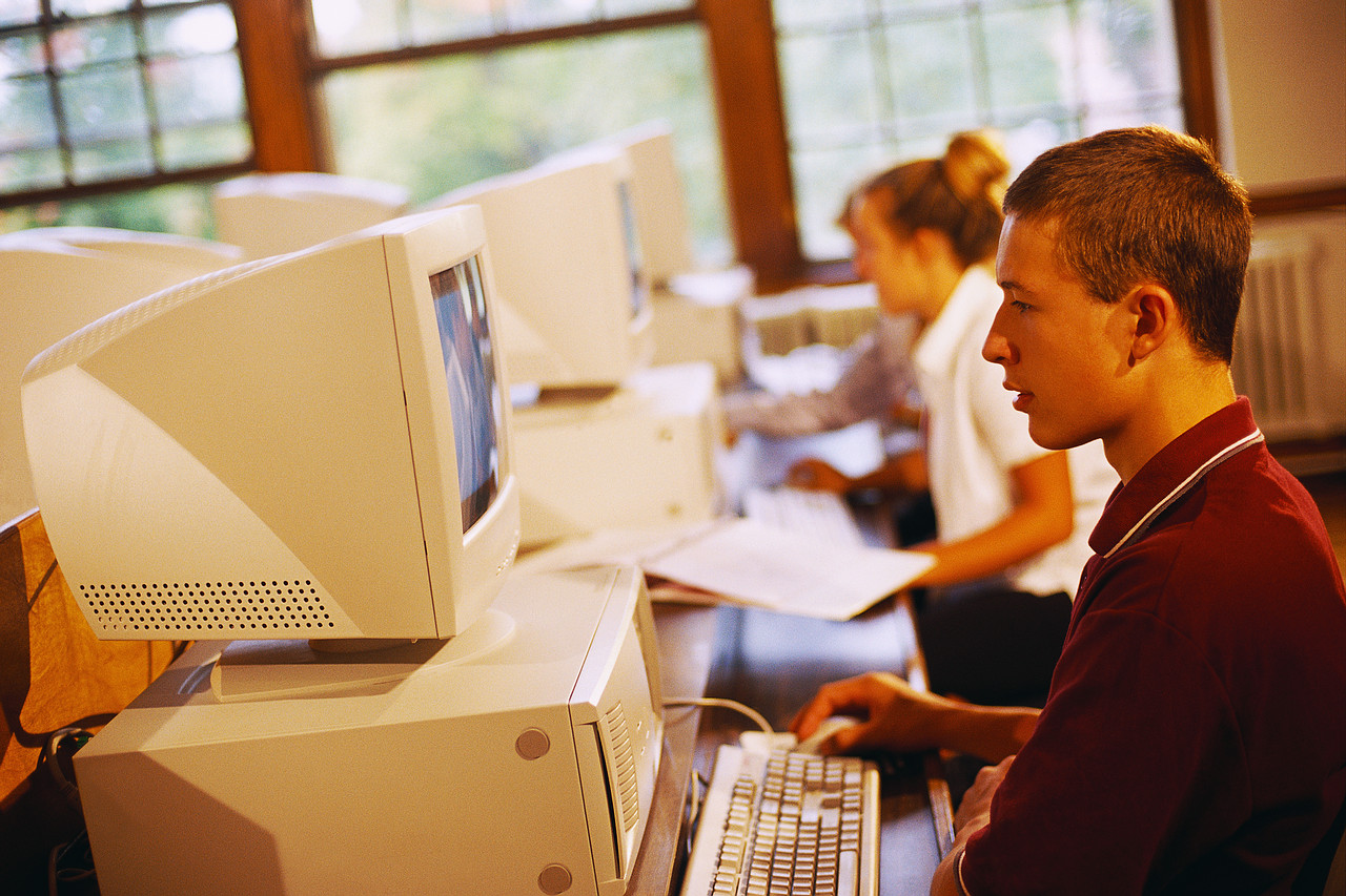 Students in a computer lab