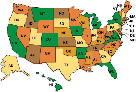 US Map 50 states Gif